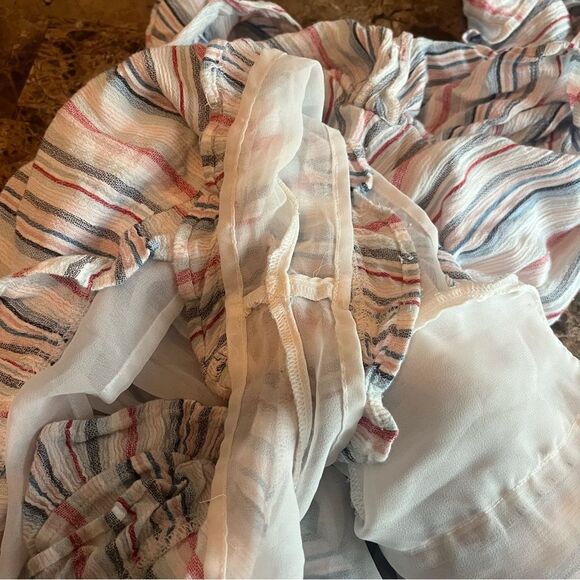 AMERICAN EAGLE Romper Women’s Size Medium white double ruffle V-neck NO… - Picture 7 of 7